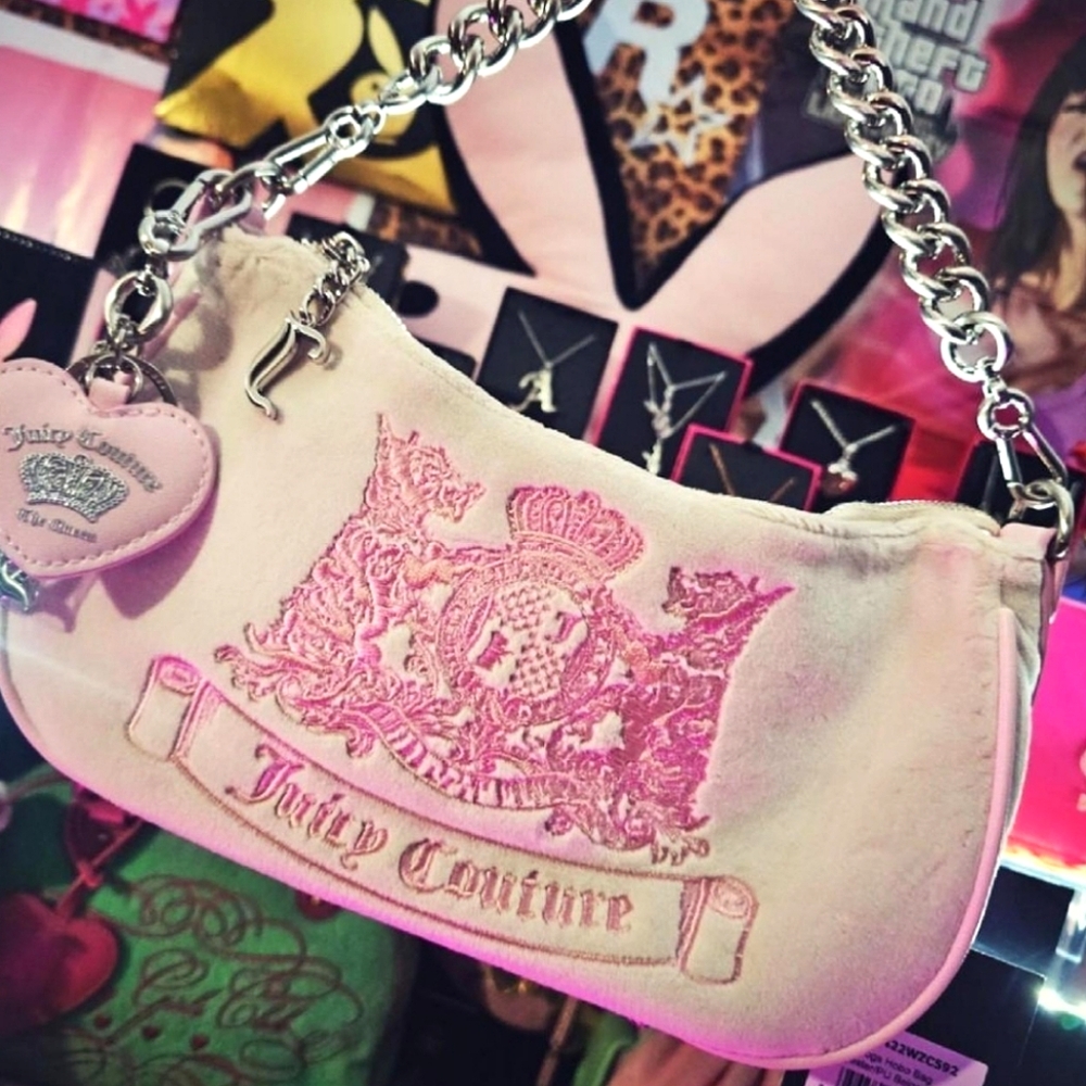 Juicy Couture Y2k Cream & Baby Pink Handbag